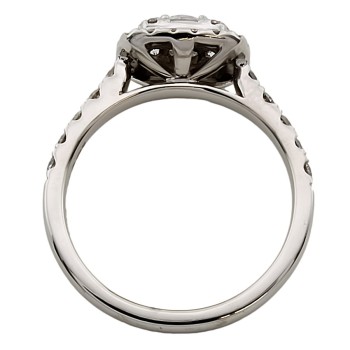 Platinum Diamond 1.00ct Cluster Ring size N